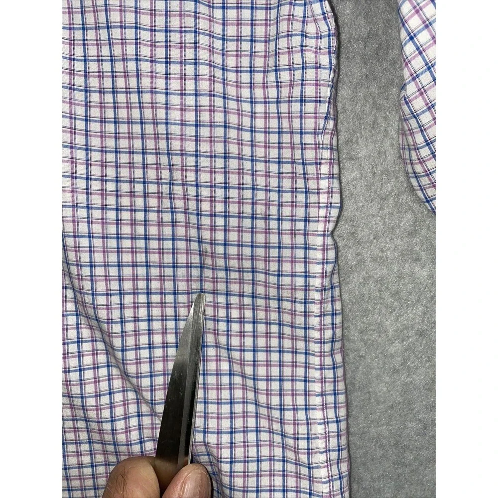 Polo Ralph Lauren Yarmouth Shirt 17 1/2 34/35 Long Sleeve Check Picnic Pink Blue